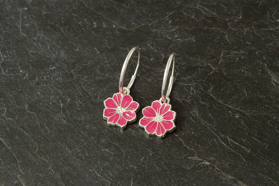 Cosmos Earrings - October Birthflower