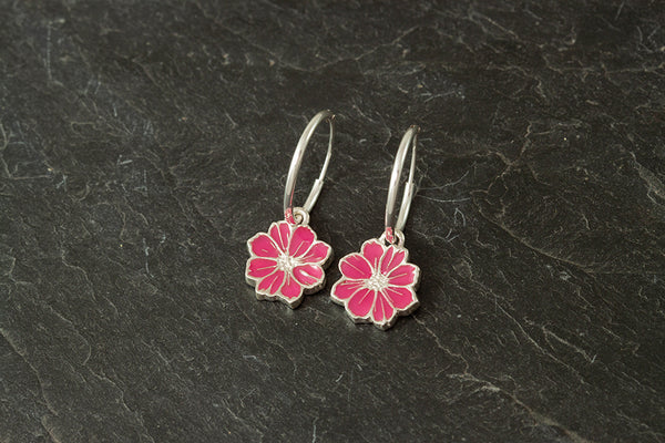 Cosmos Earrings - October Birthflower