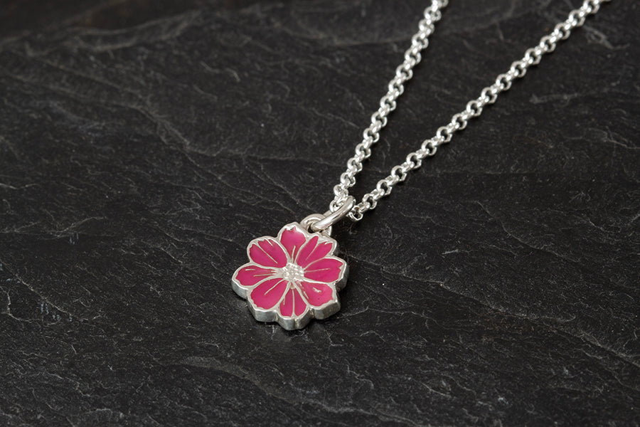 Mini Cosmos Pendant - October Birthflower