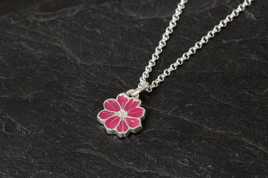 Mini Cosmos Pendant - October Birthflower