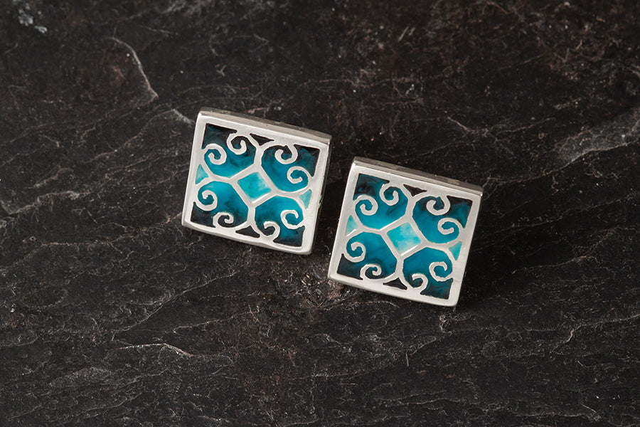 Fara square stud earrings