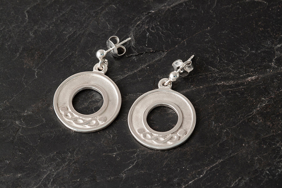 Celtic Circle Half Knotwork Earrings