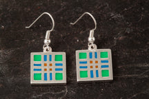 Load image into Gallery viewer, Tartan Square Earrings
