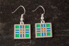Tartan Square Earrings