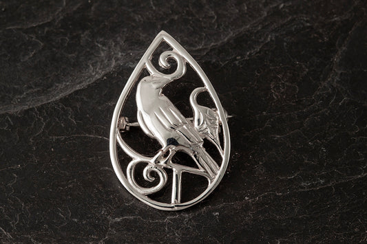 Freija Raven Brooch