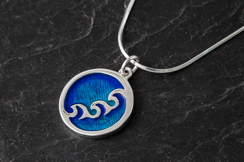 Seascape Small Wave Pendant