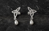 Celtic Pearl Stud Earrings