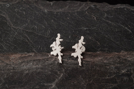 Map of Shetland Stud earrings