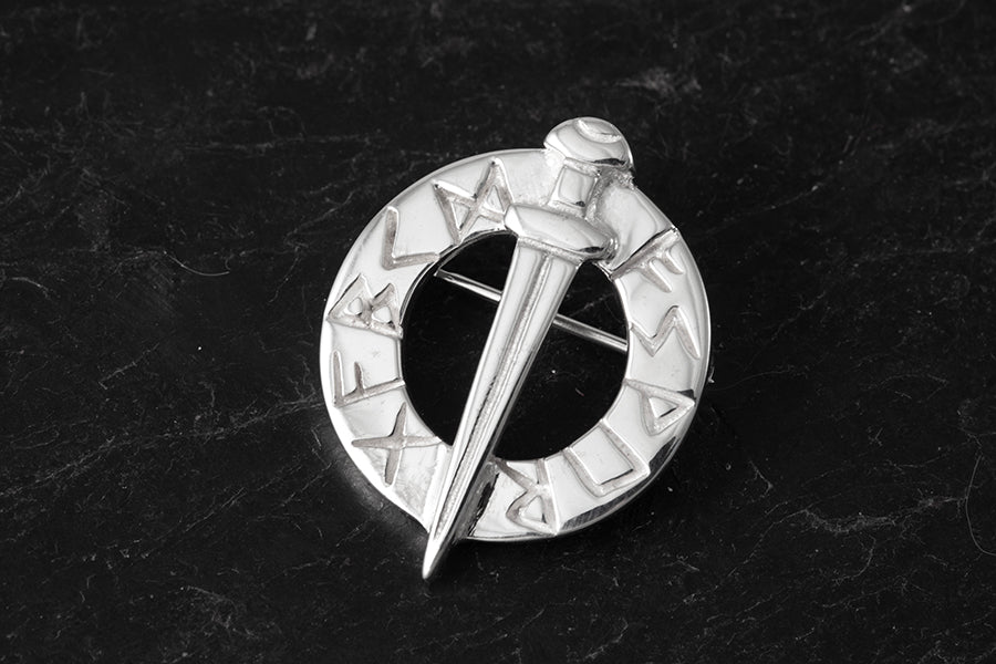 Viking Runes Brooch