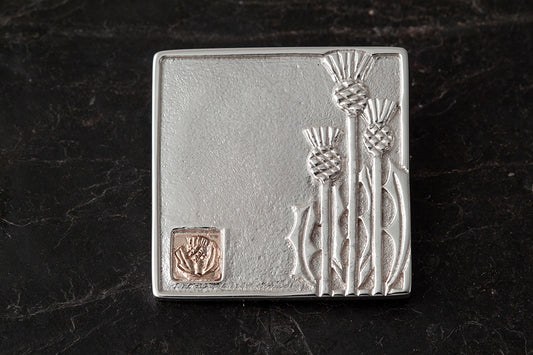 Scottish Thistle Two Tone Brooch