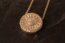 Load image into Gallery viewer, Sól Sunflower Enamelled Pendant
