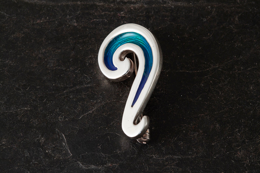 Seascape Small Wave Brooch