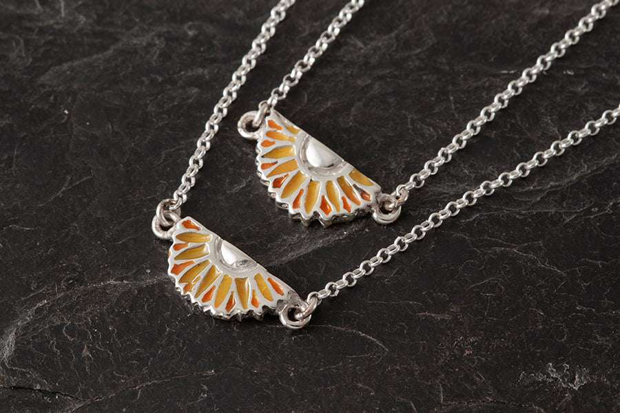 Sól - Sunflower Enamelled Friendship Necklets