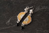 Sól - Sunflower Half Onyx Enamelled Earrings