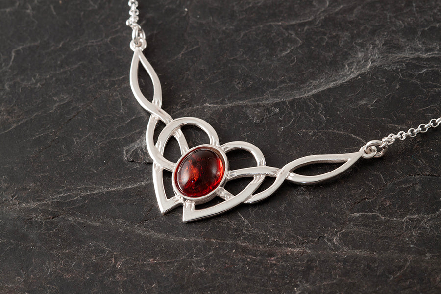 Celtic Amber Pendant