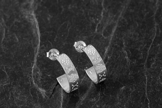 Fara Fair Isle Hoop Earrings