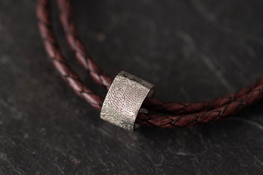 Personalised Bead with Leather Bracelet