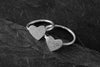 Personalised Silver Heart Stacking Ring
