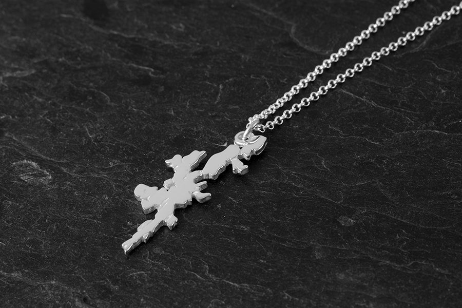 Shetland Map Medium Pendant