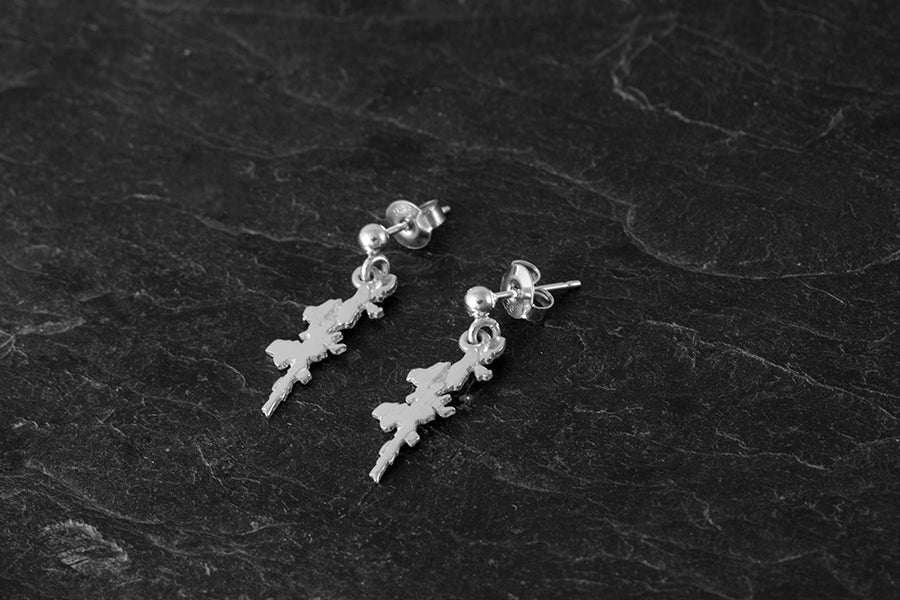 Map of Shetland Drop earrings
