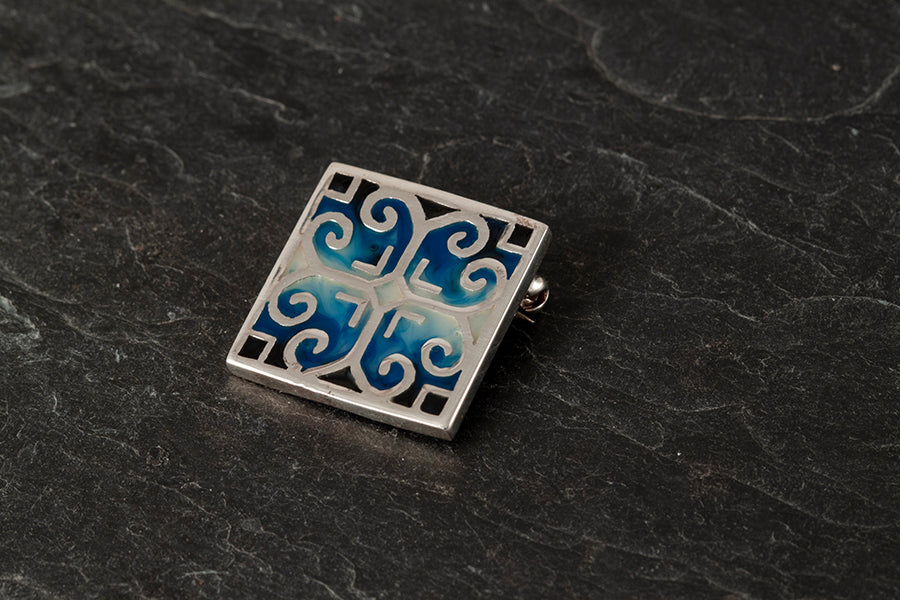 Fara large square brooch