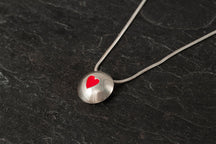 Load image into Gallery viewer, Peerie Smoorikins Enamelled Heart Pendant
