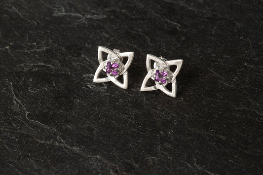 Celtic Amethyst Earrings