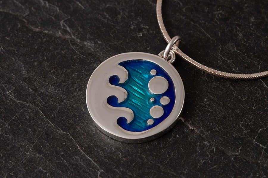 Seascape Round Bubble Pendant