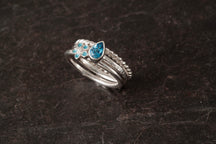 Load image into Gallery viewer, Forget me Not Set of 3 Stacking Rings

