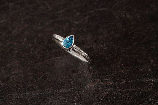 Forget me Not Blue Topaz Ring
