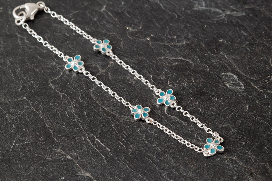 Forget Me Not five-piece peerie bracelet