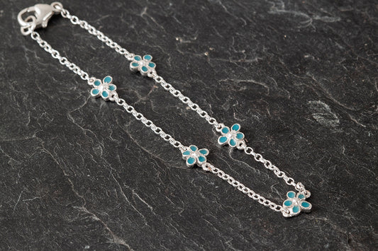 Forget Me Not five-piece peerie bracelet
