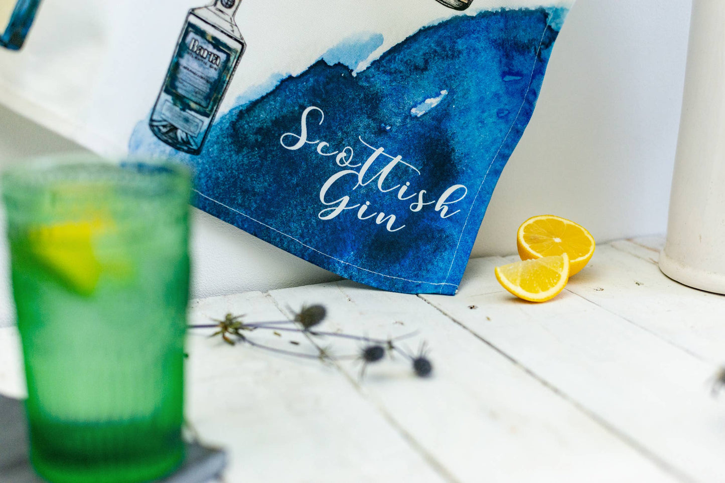 Sarah Leask Scottish Gin Tea Towel
