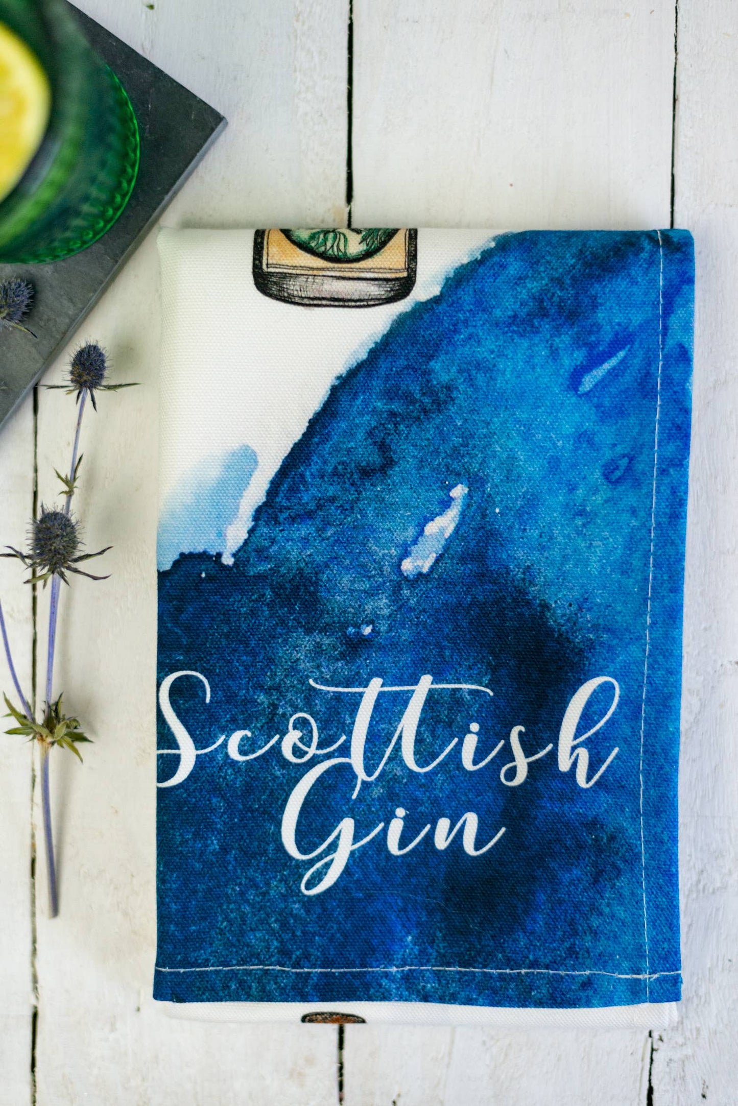 Sarah Leask Scottish Gin Tea Towel