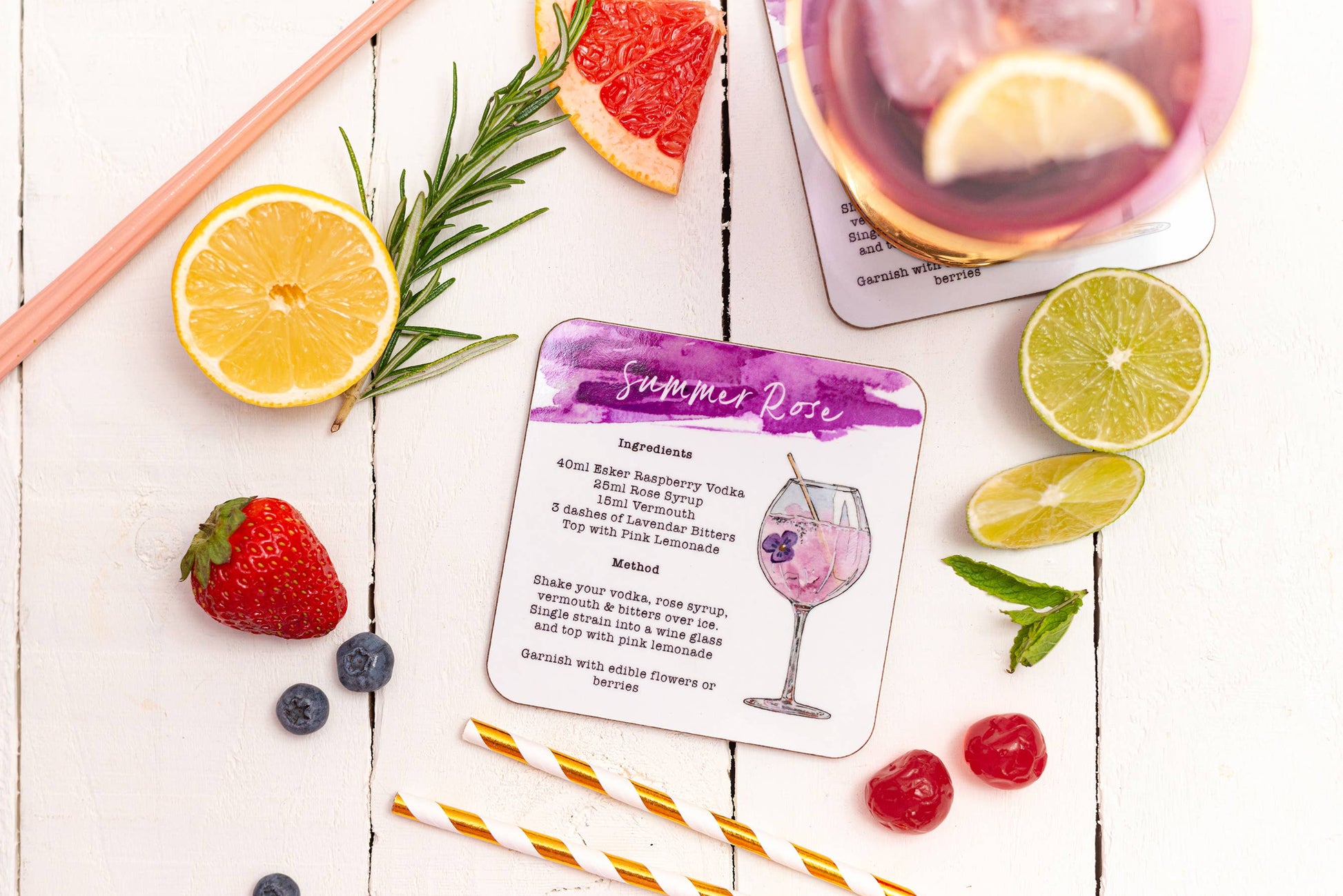 Sarah Leask Signature Cocktails Coaster Set (Mix & Match)