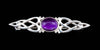 Celtic Amethyst Bar Brooch