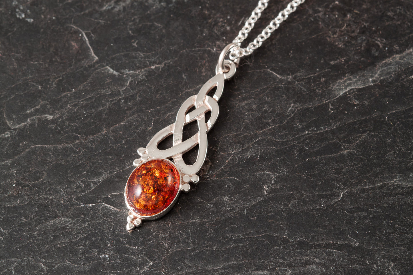 Celtic Amber Pendant