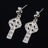 Celtic Cross Drop Earrings