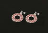 Celtic circle enamelled full knotwork earrings