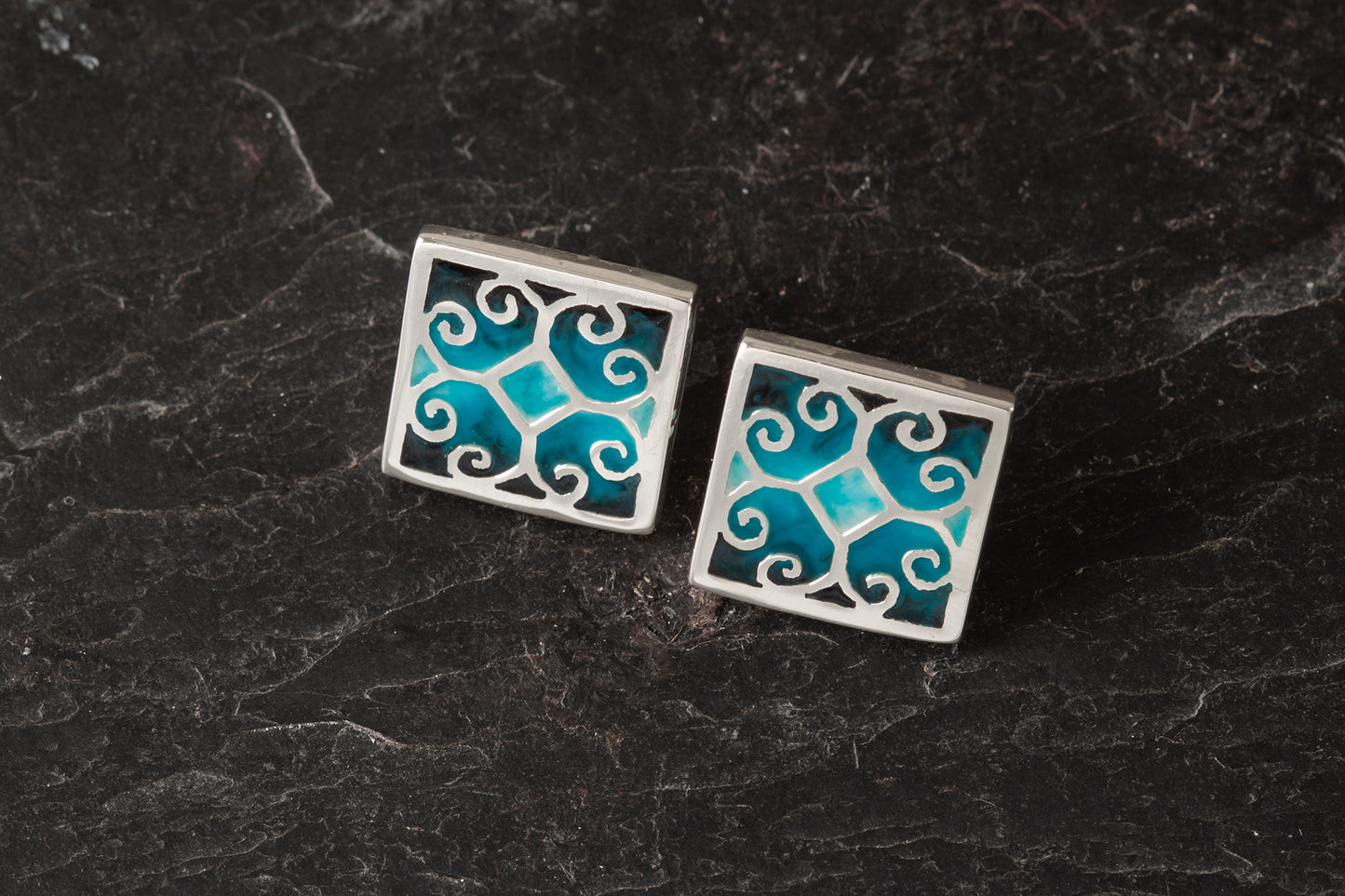 Fara square stud earrings
