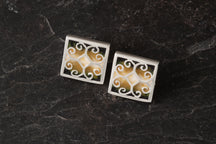 Load image into Gallery viewer, Fara square stud earrings
