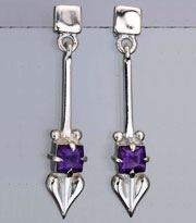 Load image into Gallery viewer, Glasgow Girls Earrings with Amethyst
