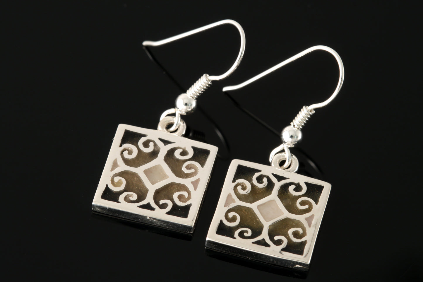 Fara square drop earrings