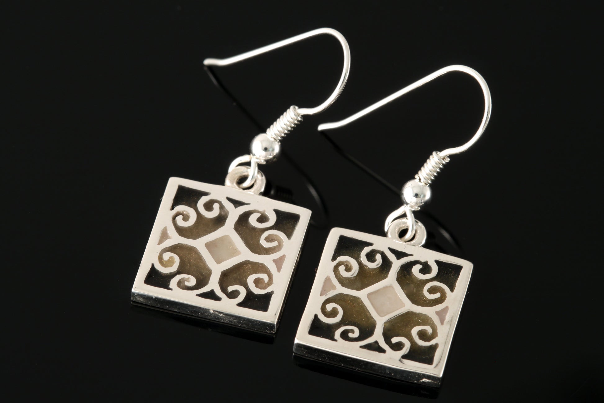 Fara square drop earrings