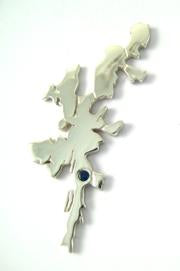 Shetland Map Medium Brooch