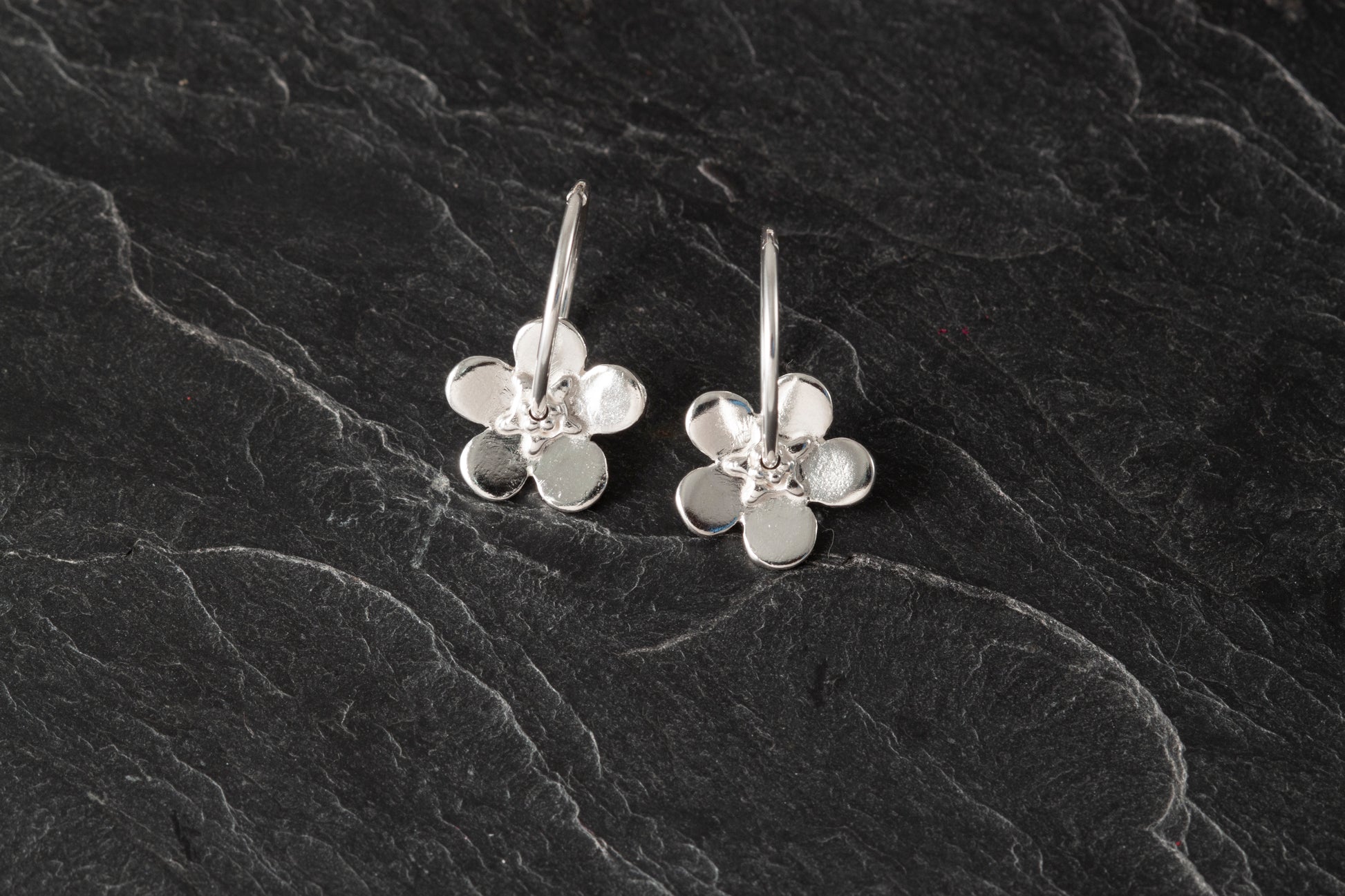 Forget me Not Hoop Earrings
