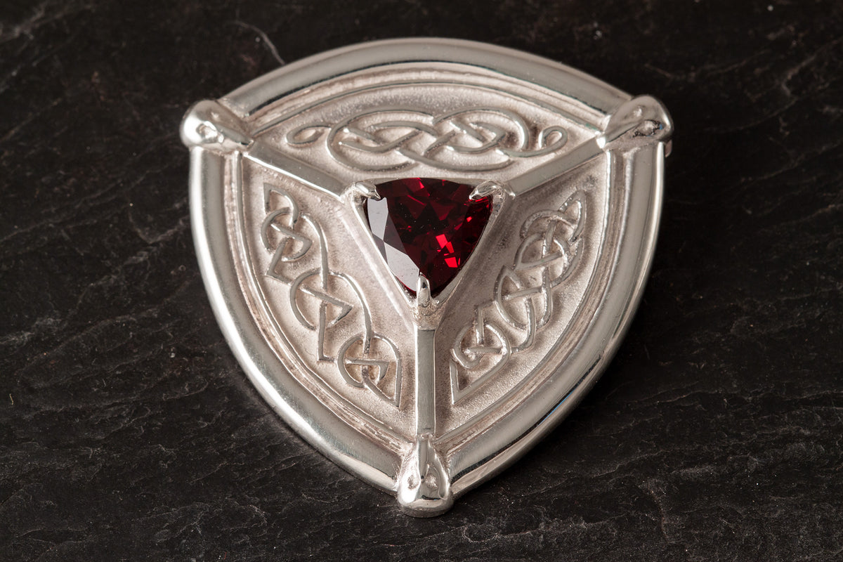 St Ninian's Isle Brooch set with Garnet