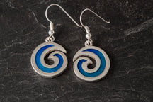 Load image into Gallery viewer, Seascape Round Wave earrings
