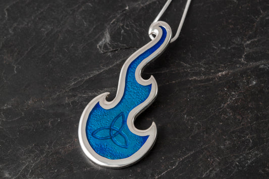 Celtic Fire Large Flame  Pendant