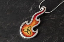 Load image into Gallery viewer, Celtic Fire Large Flame  Pendant
